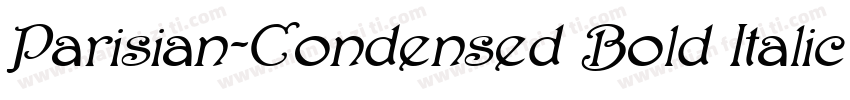 Parisian-Condensed Bold Italic字体转换